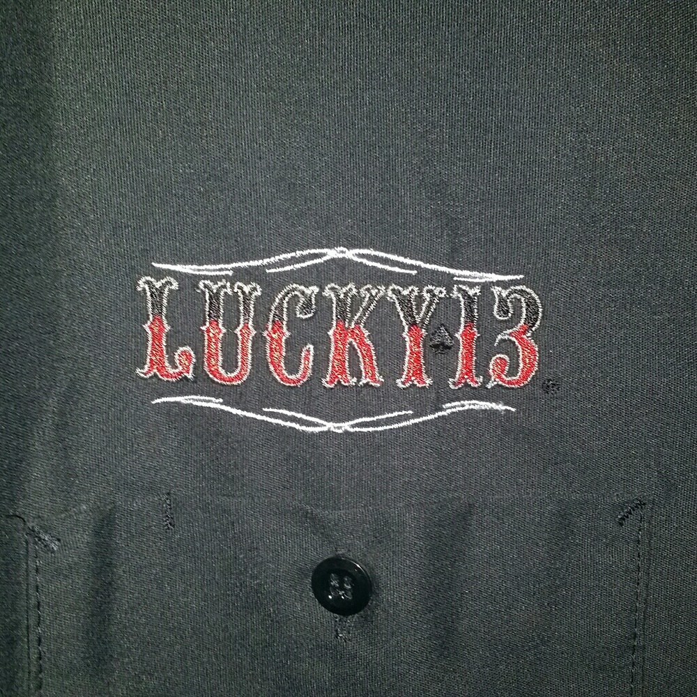 Lucky 13 Men's Classic Button Up Pin Up Shirt xxl